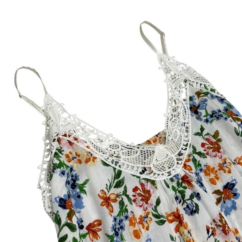 Papinelle Harper Lace Front Cotton Nightie Nightgown White Floral NWT $89 - Picture 9 of 16